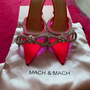 Mach & Mach pink mules